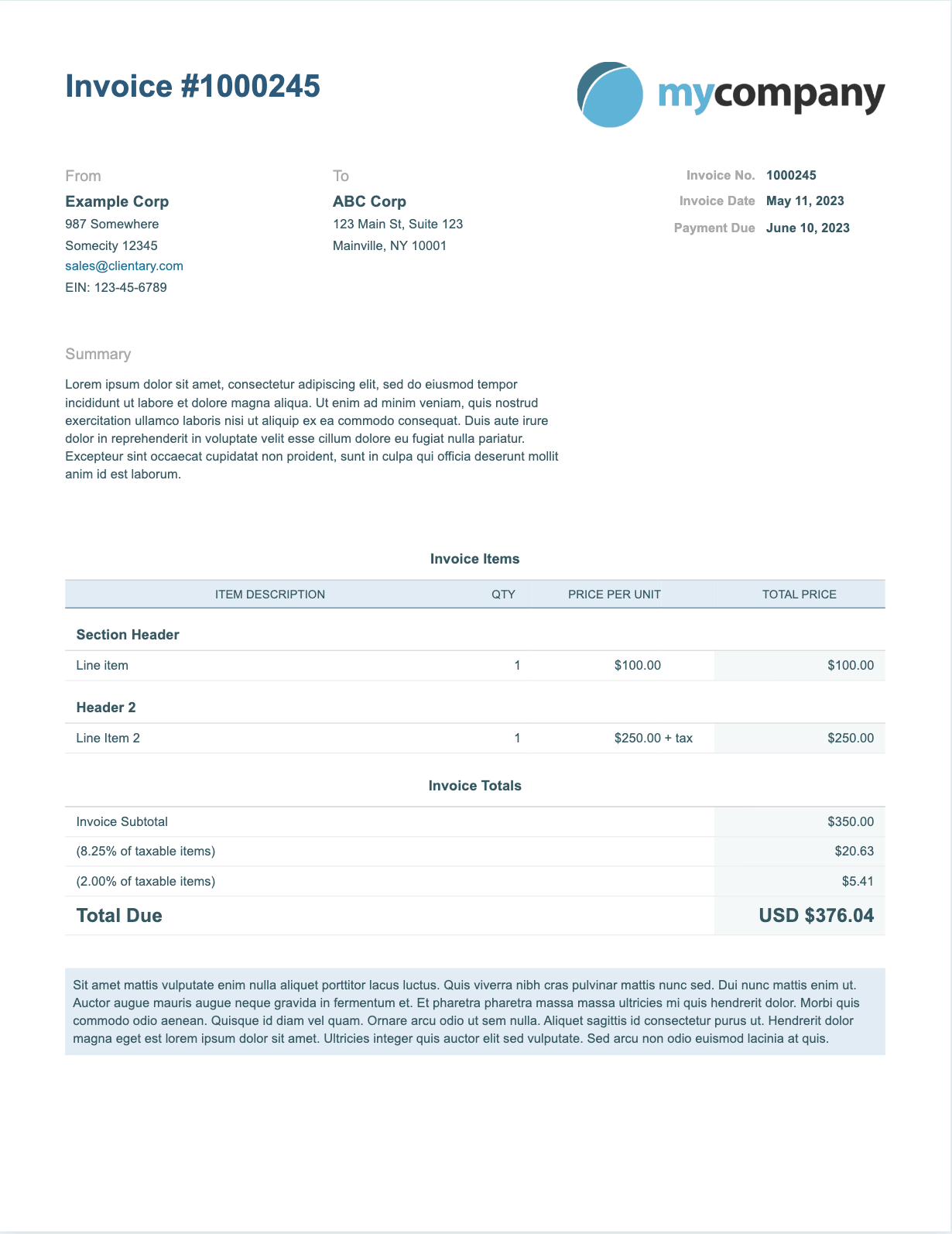 Free invoice templates customizable with html and css download